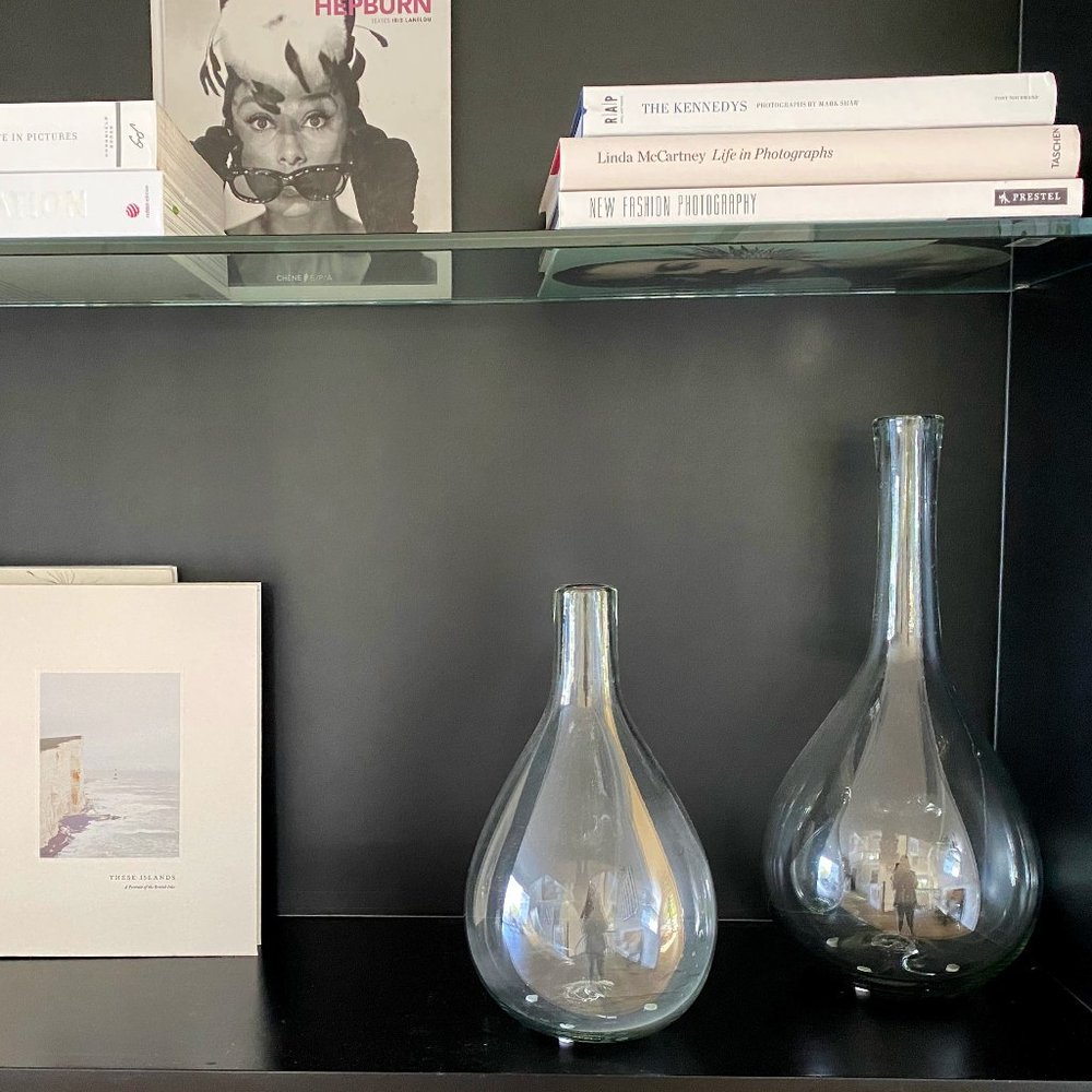 Handblown glass vases